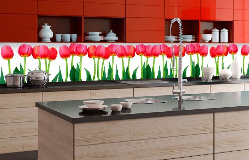 Fototapeta do kuchyně Tulipány, 350 x 60 cm / KI-350-058 / samolepicí fototapety na kuchyňskou linku DIMEX