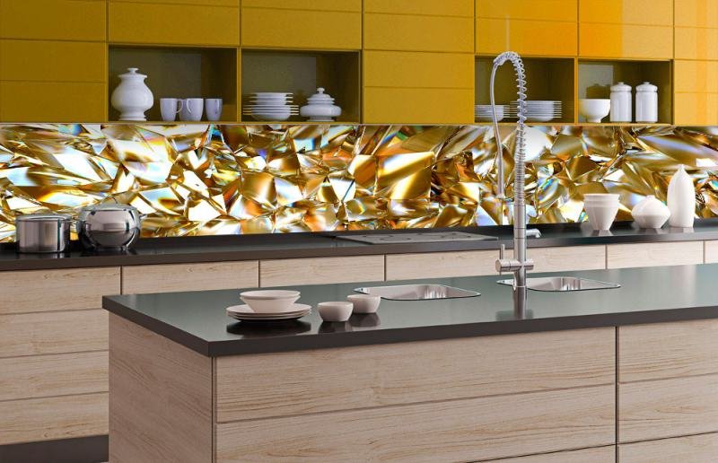 Fototapeta do kuchyně Zlatý krystal, 350 x 60 cm / KI-350-072 / samolepicí fototapety na kuchyňskou linku DIMEX