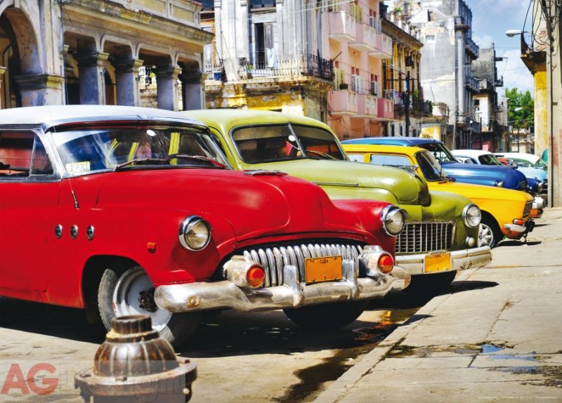 Vliesová fototapeta Veteráni na Kubě FTNM-2603 / Fototapety na zeď Cuba Cars (160 x 110 cm) AG Design