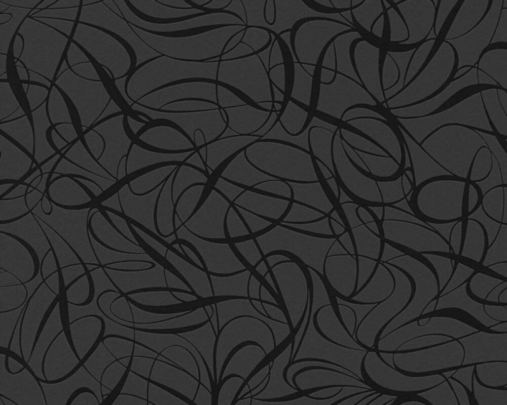 Vliesová tapeta černá, vlnky 132062 / Vliesové tapety Black is Beautiful 1320-62 (0,53 x 10,05 m) A.S.Création