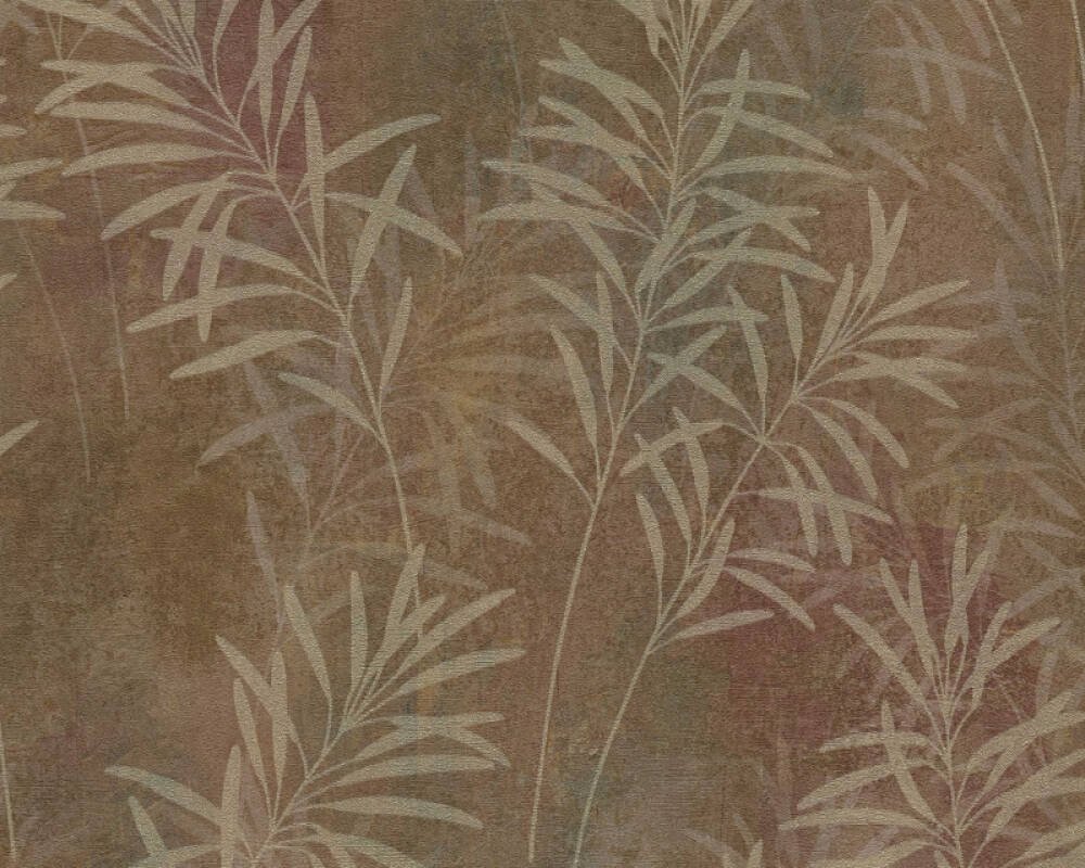 Vliesová tapeta vzor trávy, jemně strukturovaná, hnědá, béžová, měděná, metalická 389192 / 38919-2 Tapety na zeď Terra (0,53 x 10,05 m) A.S.Création