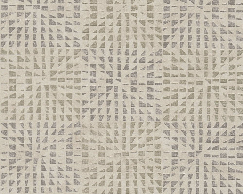 Vliesová tapeta šedo-béžová, metalická etno, mozaika 383523 / Tapety na zeď 38352-3 Geo Effect (0,53 x 10,05 m) A.S.Création