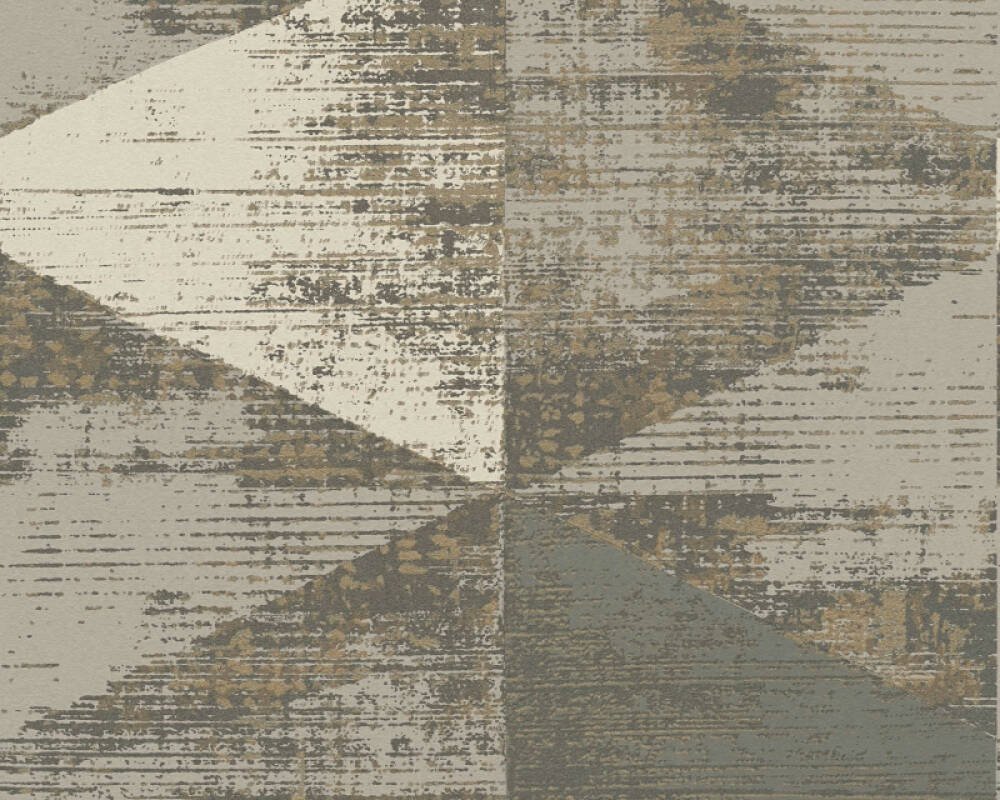 Vliesová tapeta geometrická béžovo-šedá, metalická 383535 / Tapety na zeď 38353-5 Geo Effect (0,53 x 10,05 m) A.S.Création