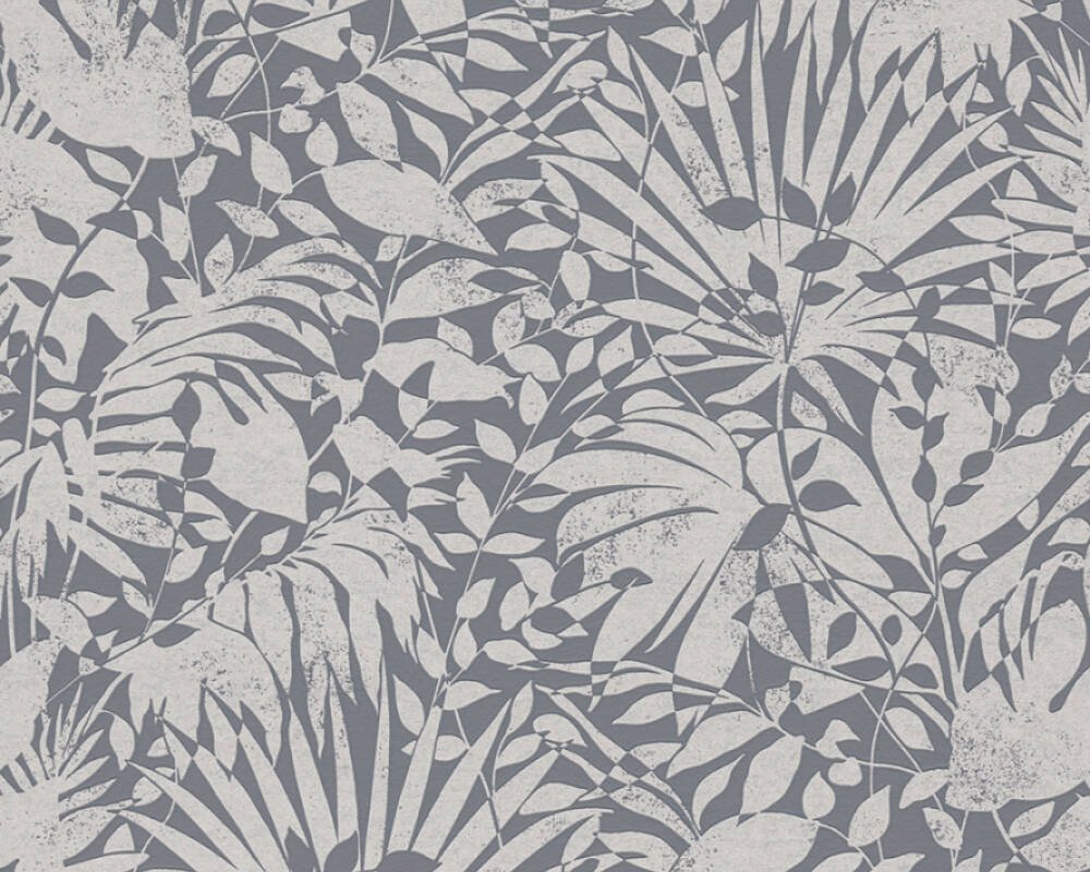 Vliesová tapeta rostliny šedá, stříbrná 388314 / Tapety na zeď 38831-4 BOS - battle of style (0,53 x 10,05 m) A.S.Création
