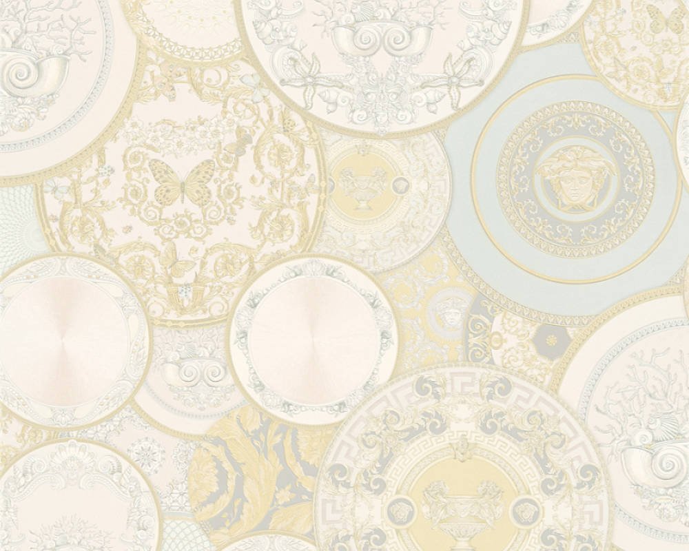 Luxusní vliesová tapeta 34901-2 avantgardní krémová / Tapety na zeď 349012 Versace 3 (0,70 x 10,05 m) A.S.Création2