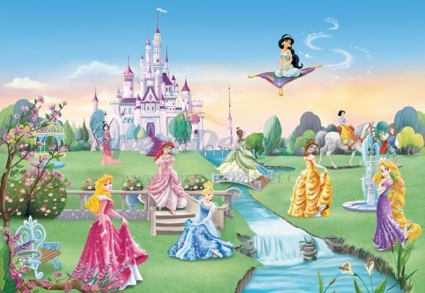 Fototapeta 8 dílná Disney Princezny 8-414/ Fototapety Komar pro děti (368 x 254cm)