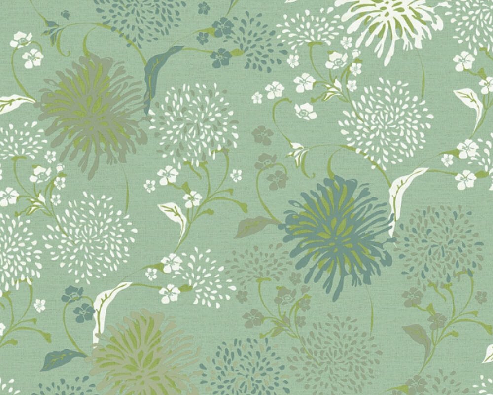 Vliesová tapeta zelené květy 389004 / Tapety na zeď 38900-4 House of Turnowsky (0,53 x 10,05 m) A.S.Création
