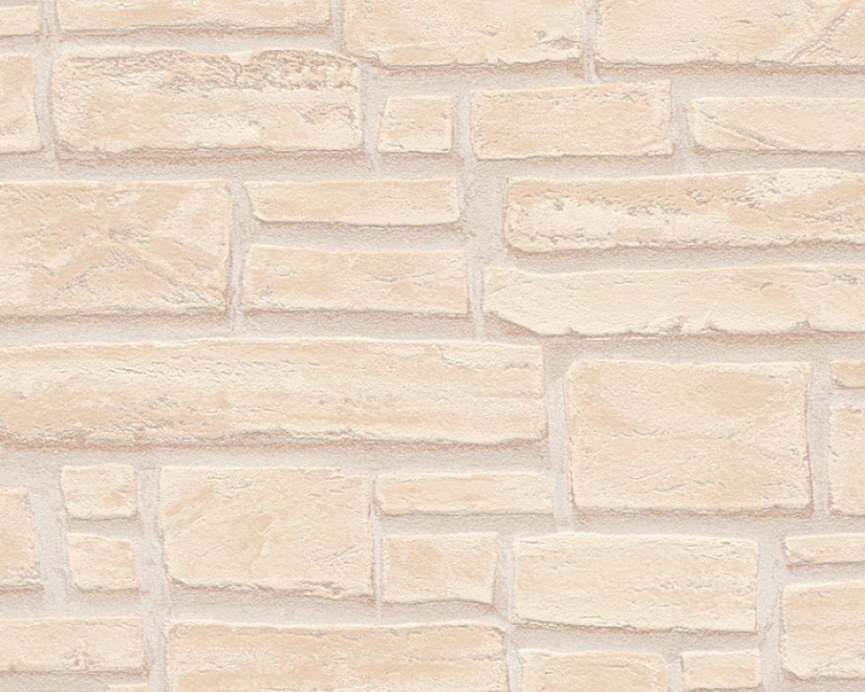 Vliesová tapeta hnědo krémová cihla 6623-23 / Tapety na zeď 662323 Wood´n Stone 2 (0,53 x 10,05 m) A.S.Création
