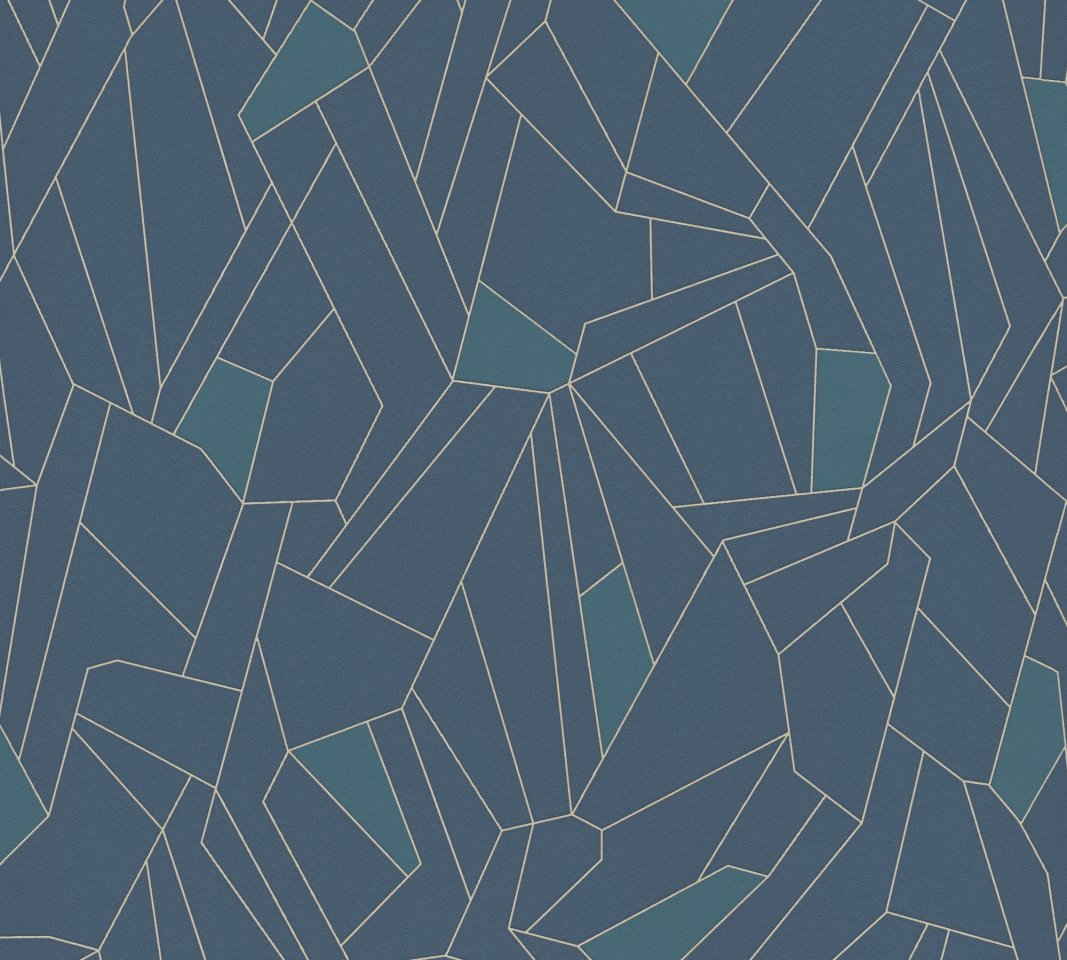 Moderní vliesová grafická tapeta modrá, petrojová, béžová 376772 / Tapety na zeď 37677-2 New Life (0,53 x 10,05 m) A.S.Création