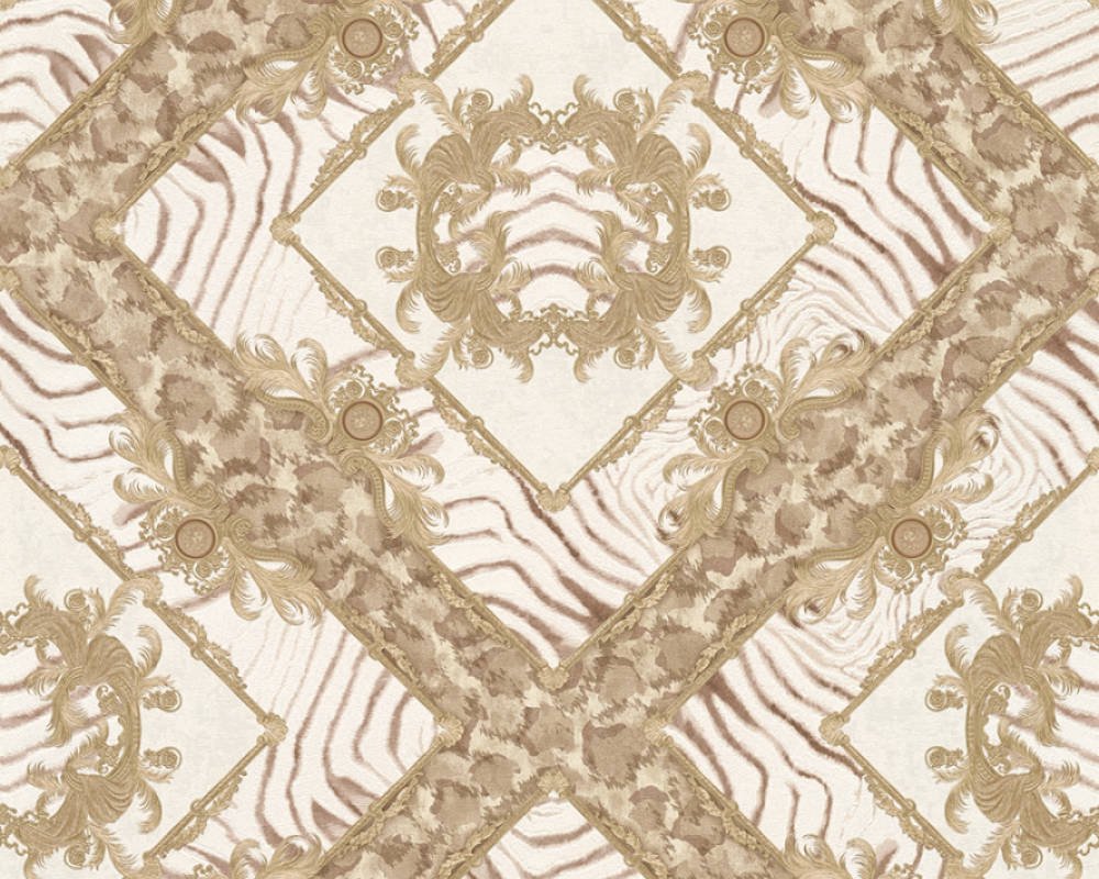 Luxusní vliesová tapeta 34904-1 geometrická hnědá / Tapety na zeď 349041 Versace 3 (0,70 x 10,05 m) A.S.Création