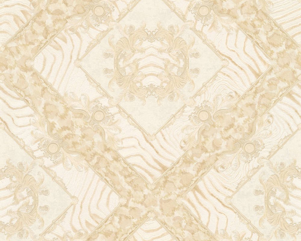 Luxusní vliesová tapeta 34904-4 zámecká krémová / Tapety na zeď 349044 Versace 3 (0,70 x 10,05 m) A.S.Création