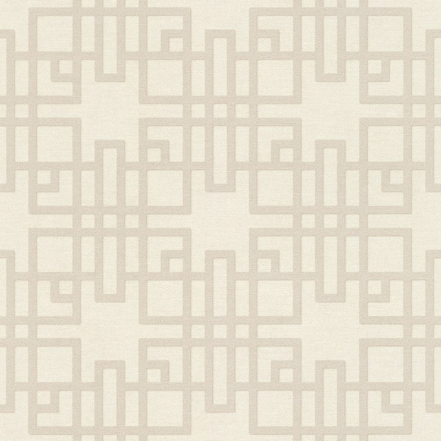 Vliesová tapeta krémová geometrická 409239 / Vliesové tapety na zeď Kimono (0,53 x 10,05 m) Rasch