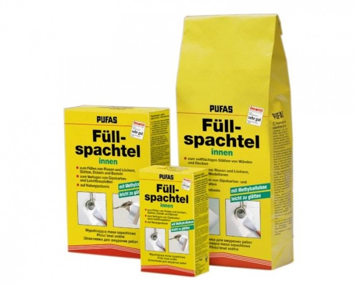 Vyplňovací tmel Fill + Finish Spachtel 1kg / stěrková hmota Pufas