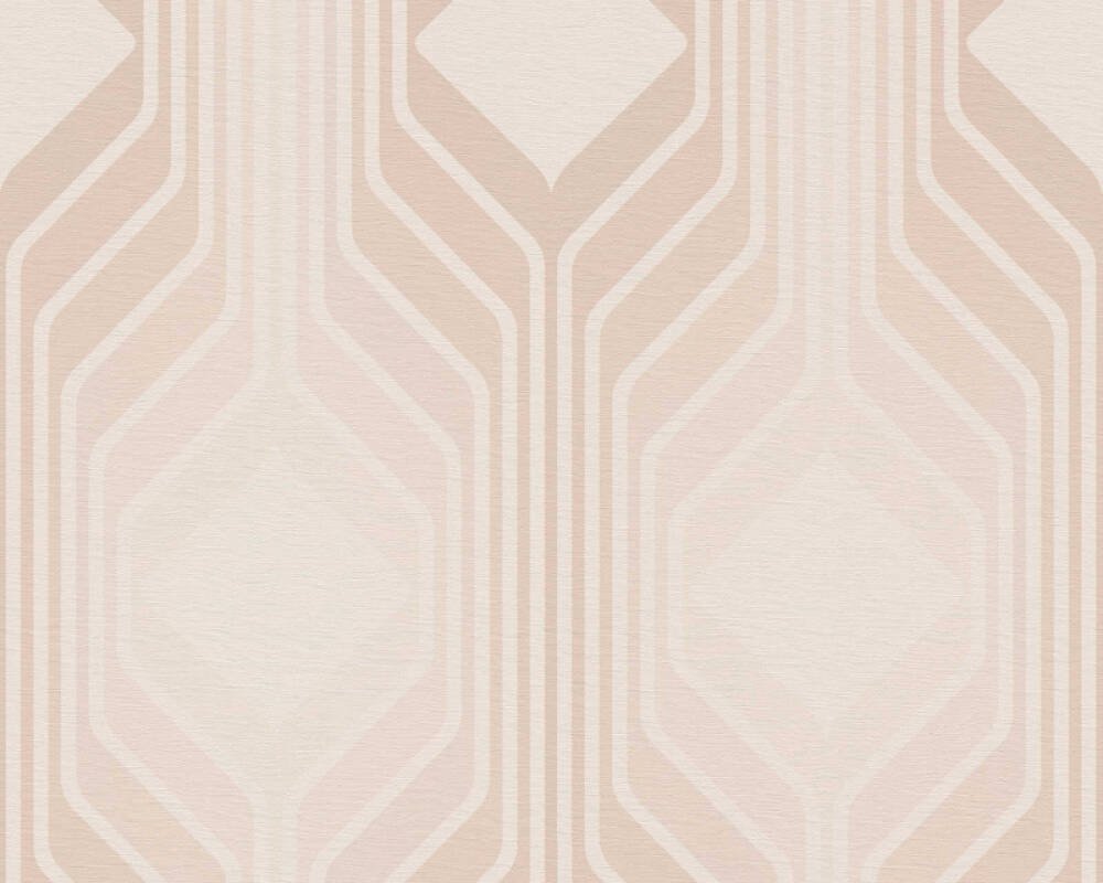 Vliesová tapeta retro, geometrická - růžová, béžová 395325 / Tapety na zeď 39532-5 retro Chic (0,53 x 10,05 m) A.S.Création