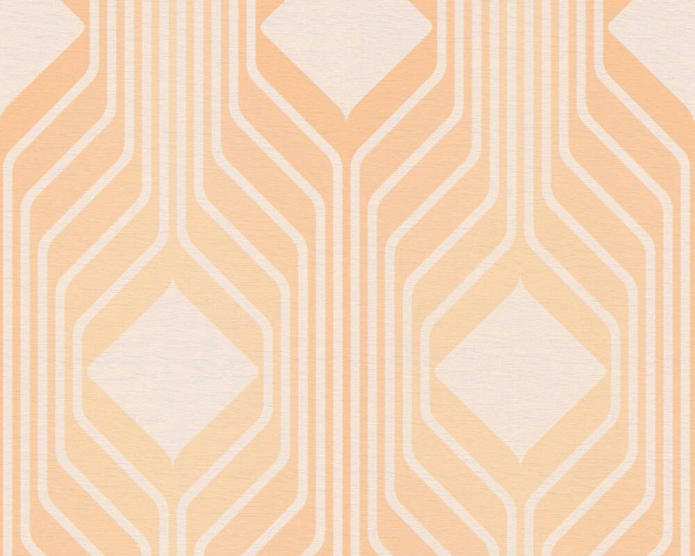 Vliesová tapeta retro, geometrická - oranžová 395323 / Tapety na zeď 39532-3 retro Chic (0,53 x 10,05 m) A.S.Création