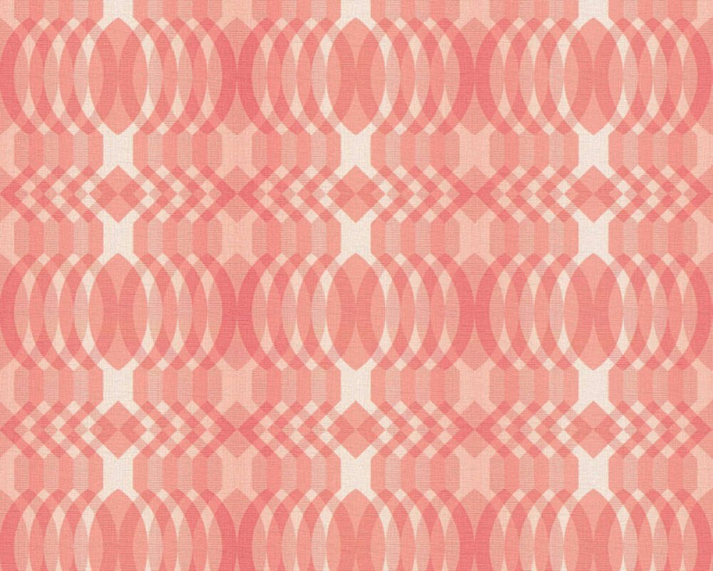 Vliesová tapeta retro, geometrická - červená, bílá 395344 / Tapety na zeď 39534-4 retro Chic (0,53 x 10,05 m) A.S.Création